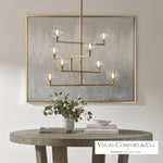 Gambit Chandelier, 8-Light, LED, Brass, 35.3"W (700GMBCR-LED927 70DN4W2)