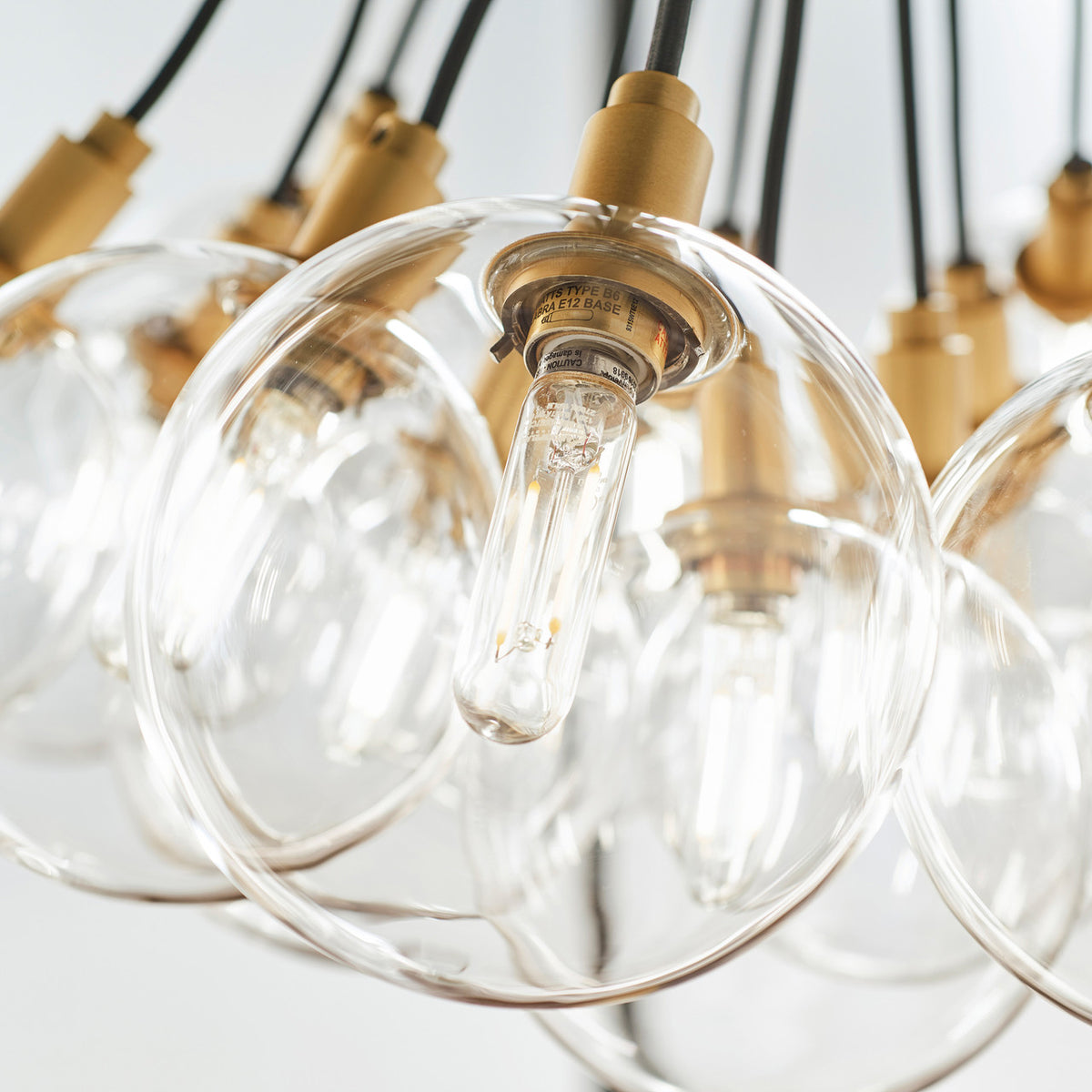 Gambit Chandelier, 19-Light, LED, Brass, 22.3"W (700GMBMP19CR-LED927 70DN4W6)