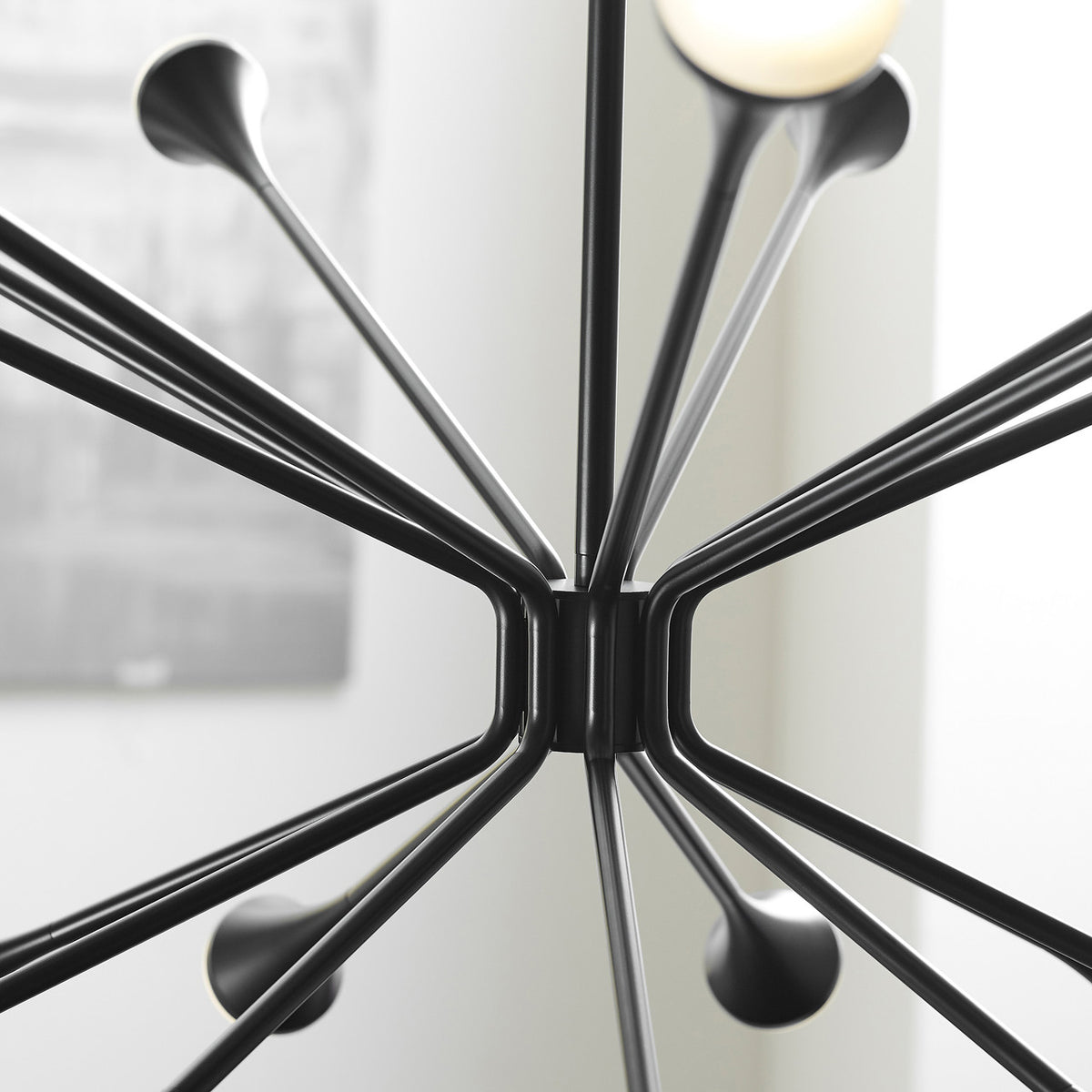 Lody Chandelier, 18-Light, 2-Tier, LED, Matte Black, Acrylic, 32"W (700LDY18B-LED930 70P9E58)