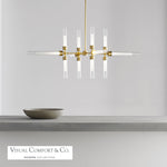 Linger Chandelier, 12-Light, LED, Brass, Natural Brass, 38.4"W (700LNG12NB-LED930 70P9E4W)