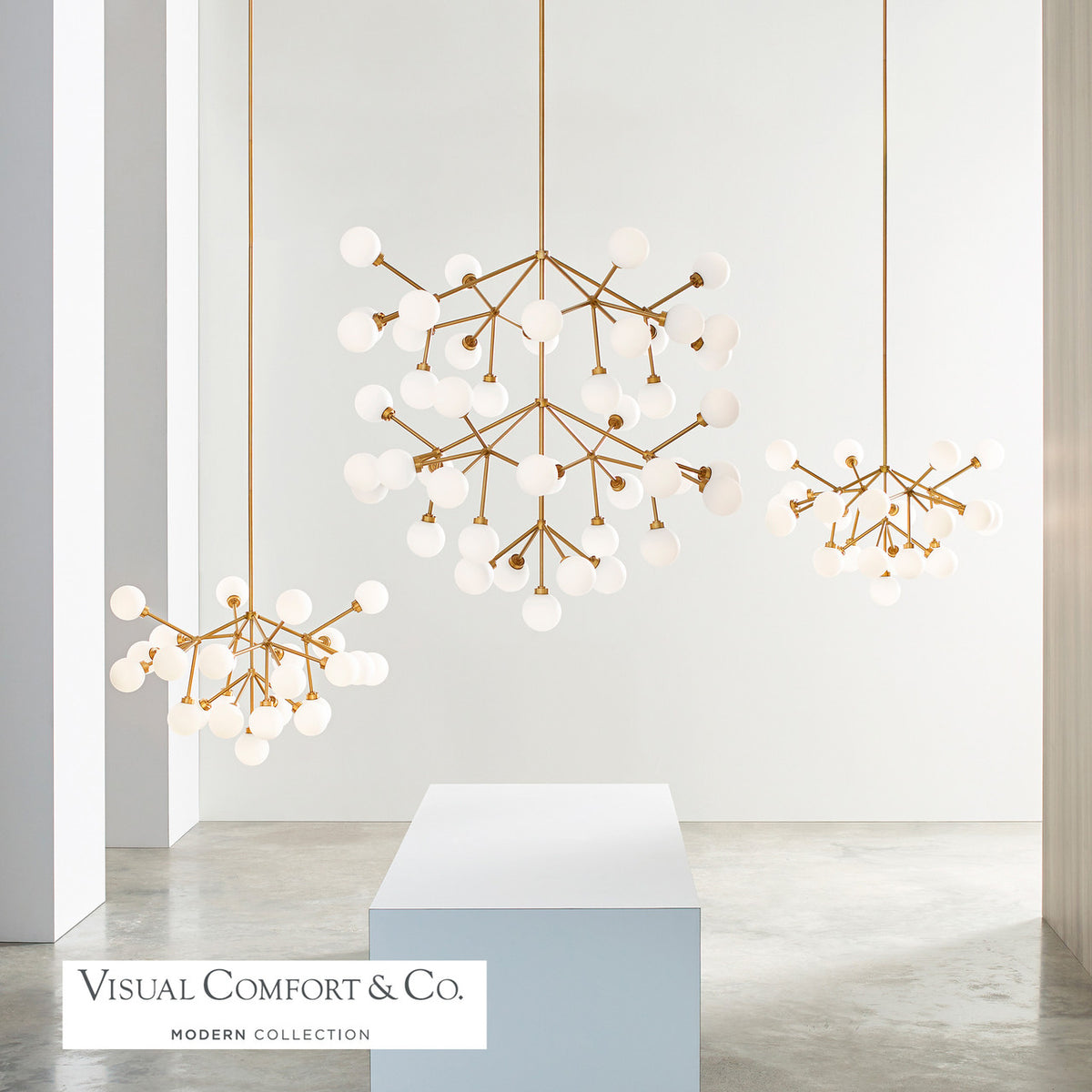 Mara Grande Chandelier, 45-Light, 3-Tier, LED, Aged Brass, Glass, 32.5"W (700MRAGWR-LED927 70E7EVP)