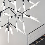 Spur Grande Chandelier, 45-Light, 3-Tier, LED, Black, Matte Black, 43.2"H (700SPRGFB-LED927 70PD8XN)