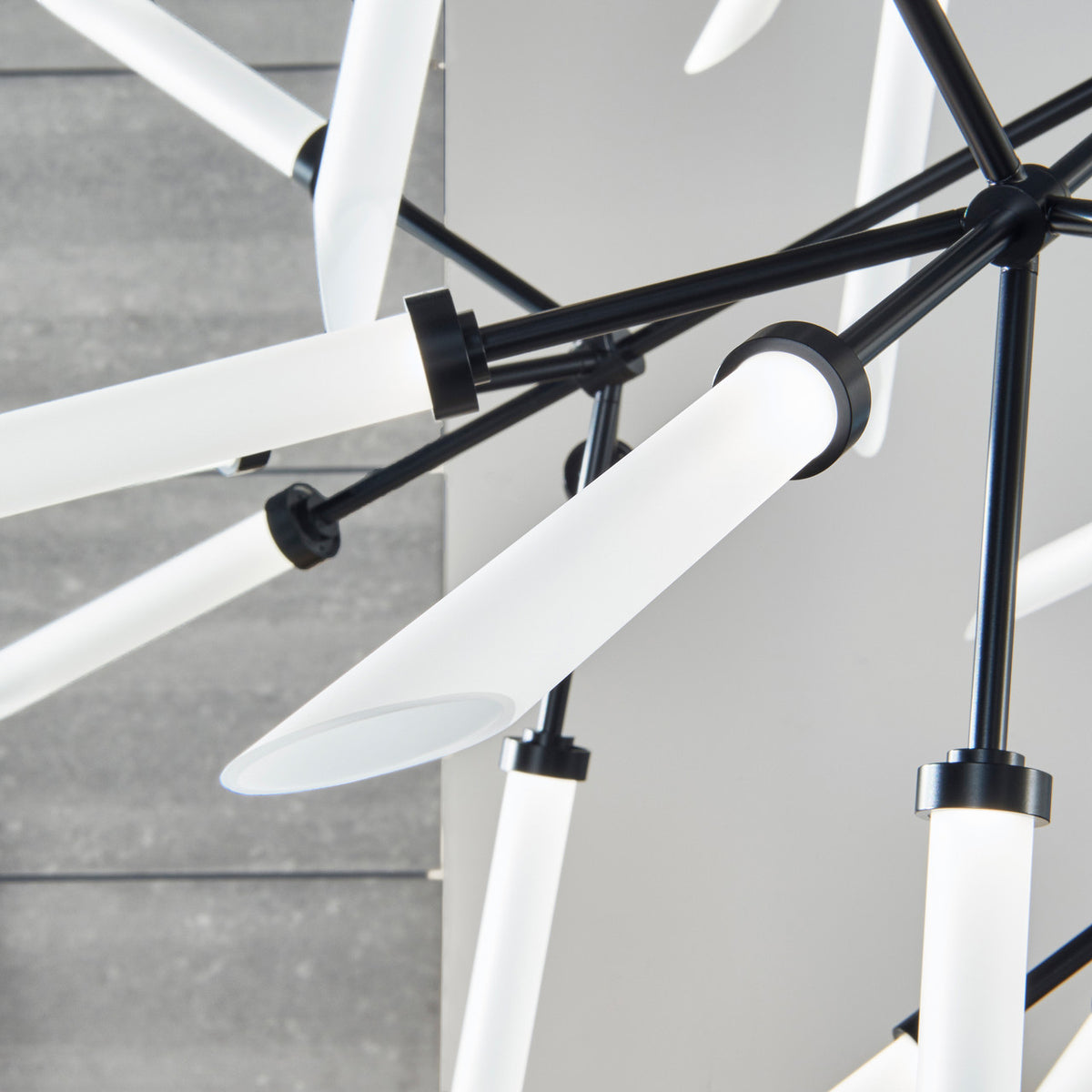 Spur Grande Chandelier, 45-Light, 3-Tier, LED, Black, Matte Black, 43.2"H (700SPRGFB-LED927 70PD8XN)