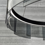 Stratos Chandelier, 1-Light, LED, Black, Transparent Glass, 30.75"W (700STR30KB-LED927 70E7HTX)