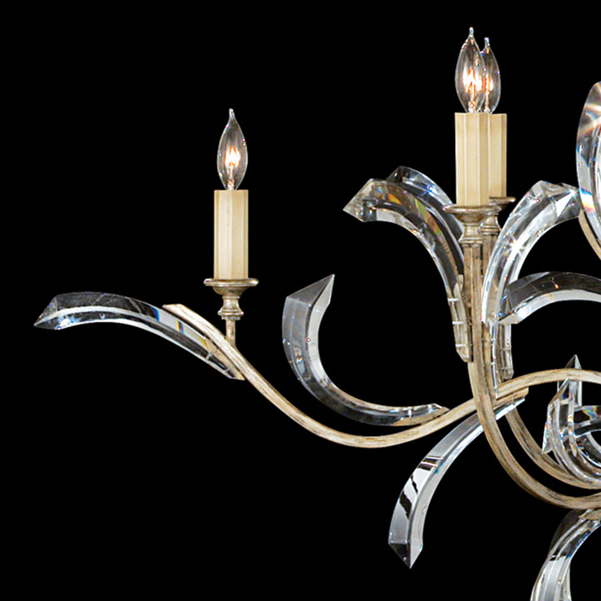 BEVELED ARCS 57" W Round Chandelier