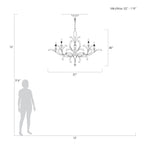BEVELED ARCS 57" W Round Chandelier