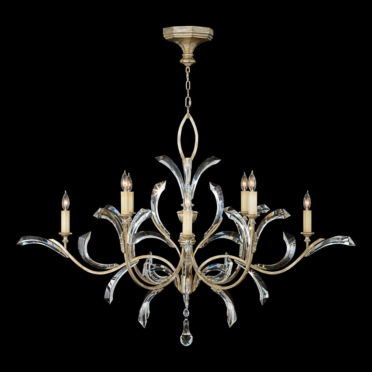 BEVELED ARCS 57" W Round Chandelier
