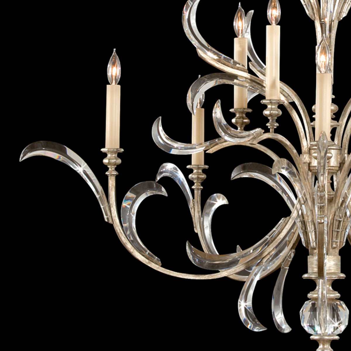 BEVELED ARCS 56" W Round Chandelier