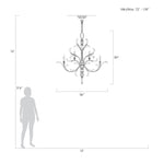 BEVELED ARCS 56" W Round Chandelier