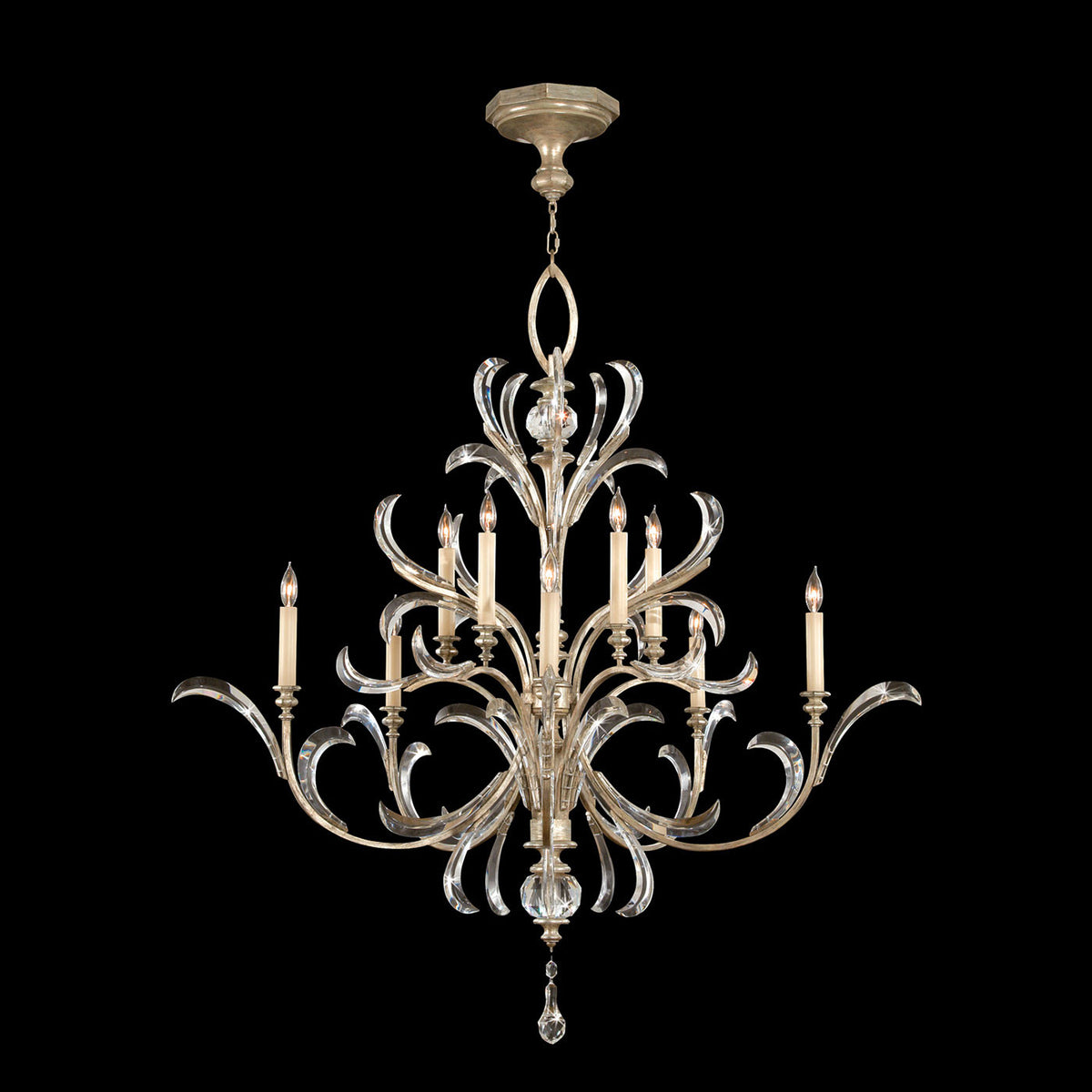 BEVELED ARCS 56" W Round Chandelier