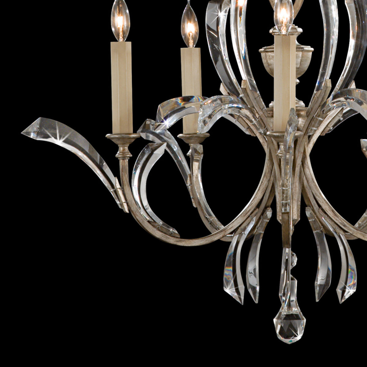BEVELED ARCS 36" W Round Chandelier