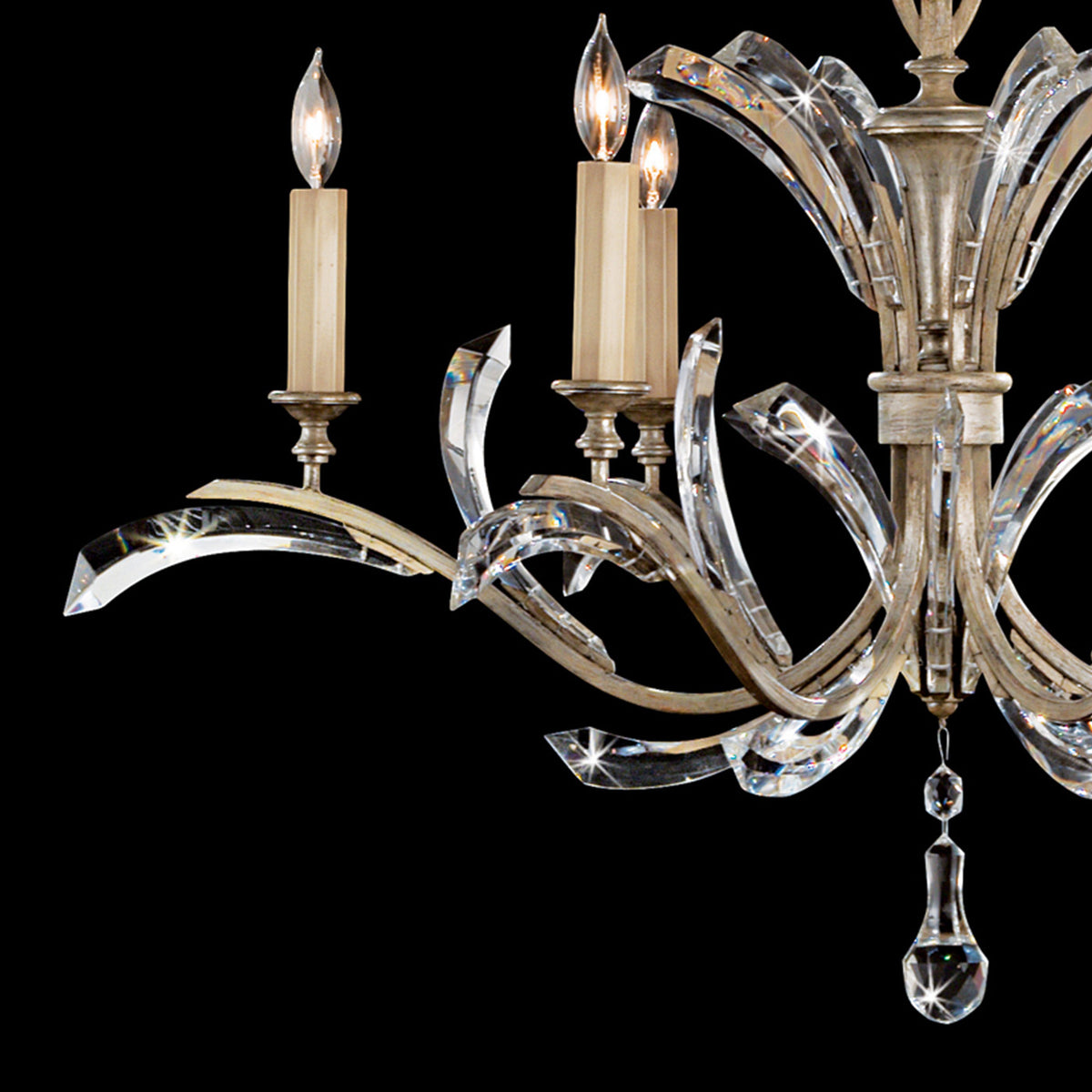 BEVELED ARCS 42" W Round Chandelier