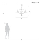 BEVELED ARCS 42" W Round Chandelier