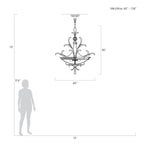 BEVELED ARCS 44" W Round Pendant