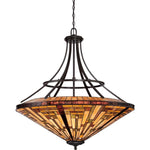 Bailey Street Home - 71-BEL-1904689 - 8 Light Bowl Pendant Geometric Chandelier - Mission Style Tiffany Pendant Light