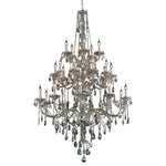 Verona Golden Teak Twenty-Five Light Chandelier with Golden Teak/Smoky Royal Cut Crystals