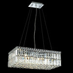 6 Light contemporary crystal chandelier Chrome plated
