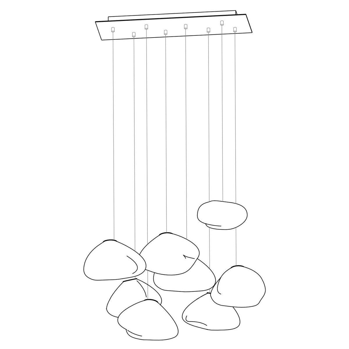 Blown Glass Mesh Pendant Light