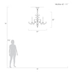 BEVELED ARCS 37" W Round Chandelier