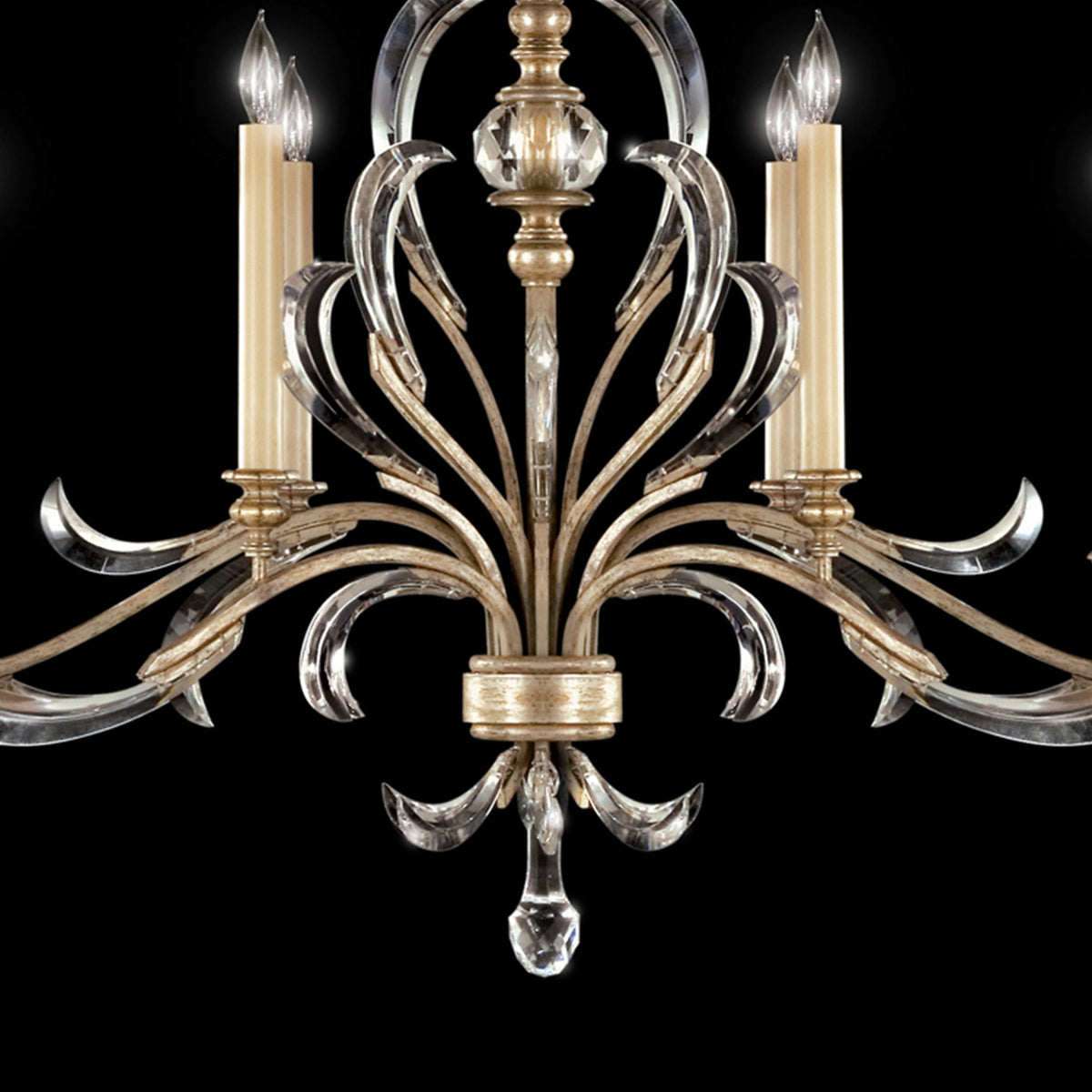 BEVELED ARCS 44" W Oblong Chandelier