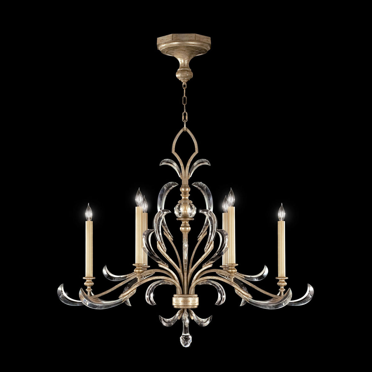 BEVELED ARCS 44" W Oblong Chandelier
