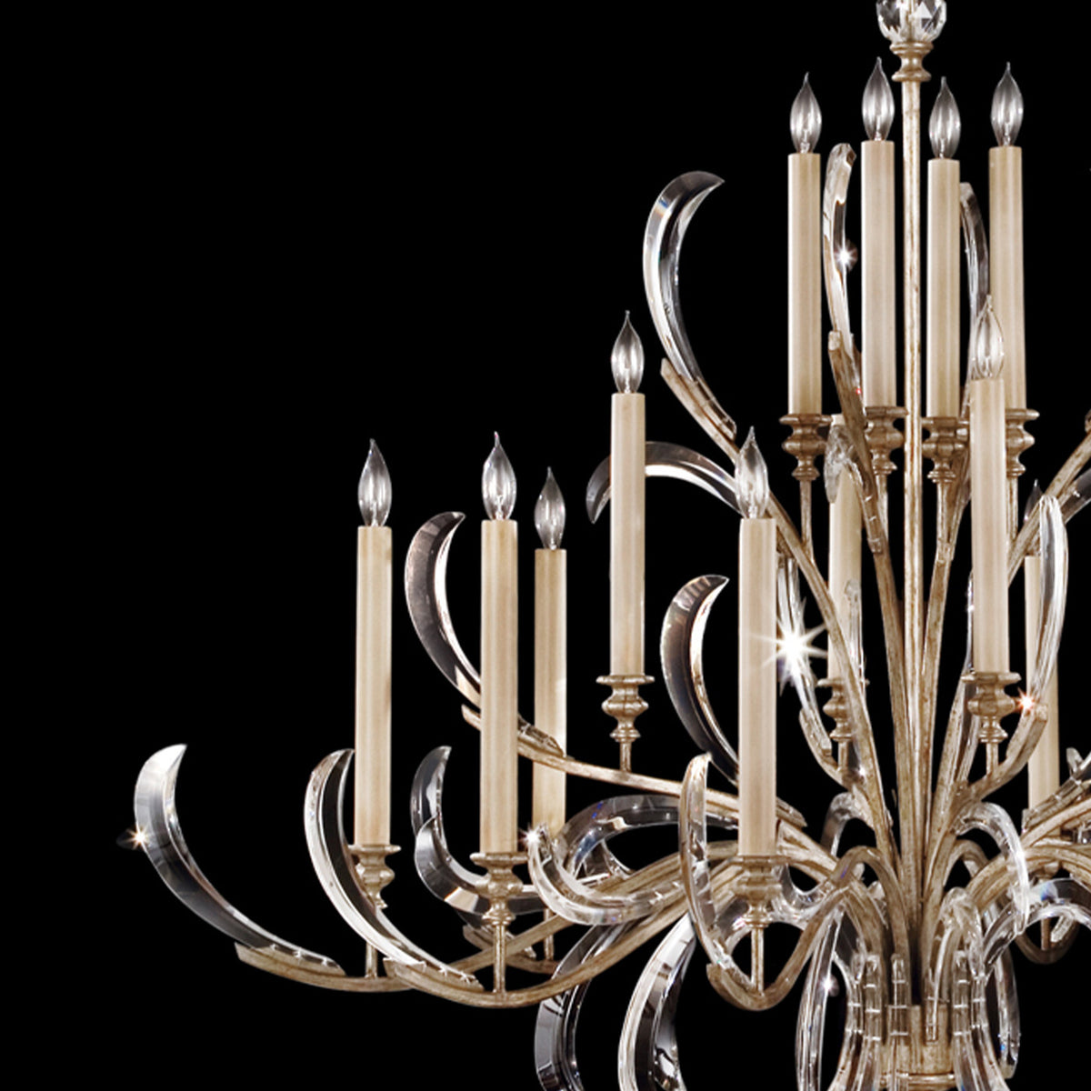BEVELED ARCS 58" W Round Chandelier