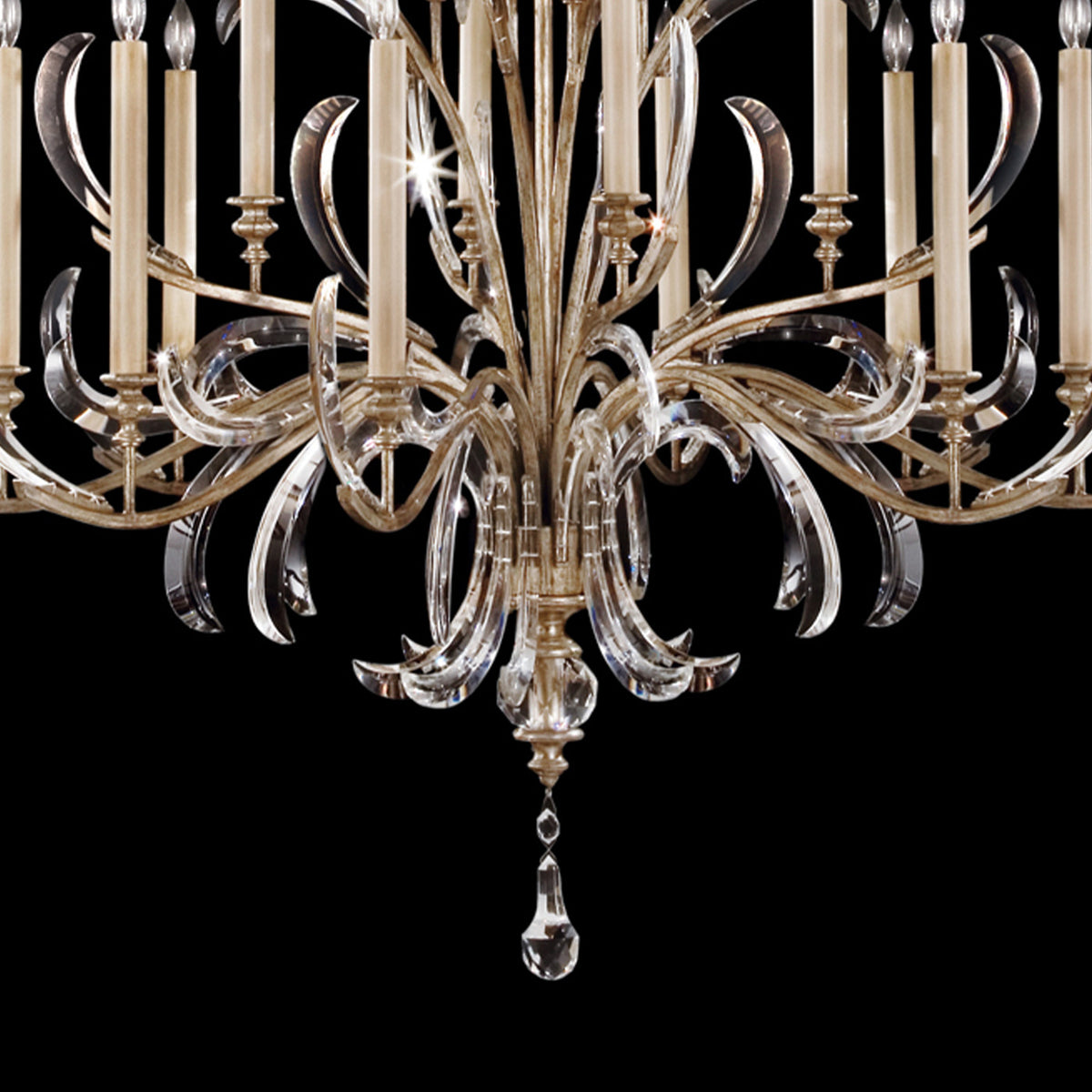BEVELED ARCS 58" W Round Chandelier