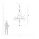 BEVELED ARCS 58" W Round Chandelier