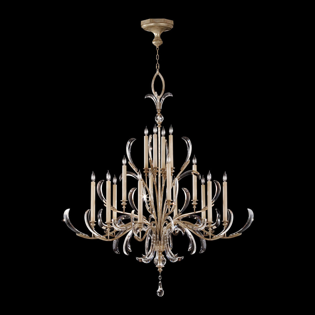 BEVELED ARCS 58" W Round Chandelier