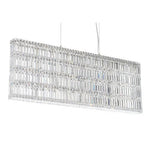 Stainless Steel 25-Light Clear Spectra Crystal Pendant Light, 48W x 17H x 48D