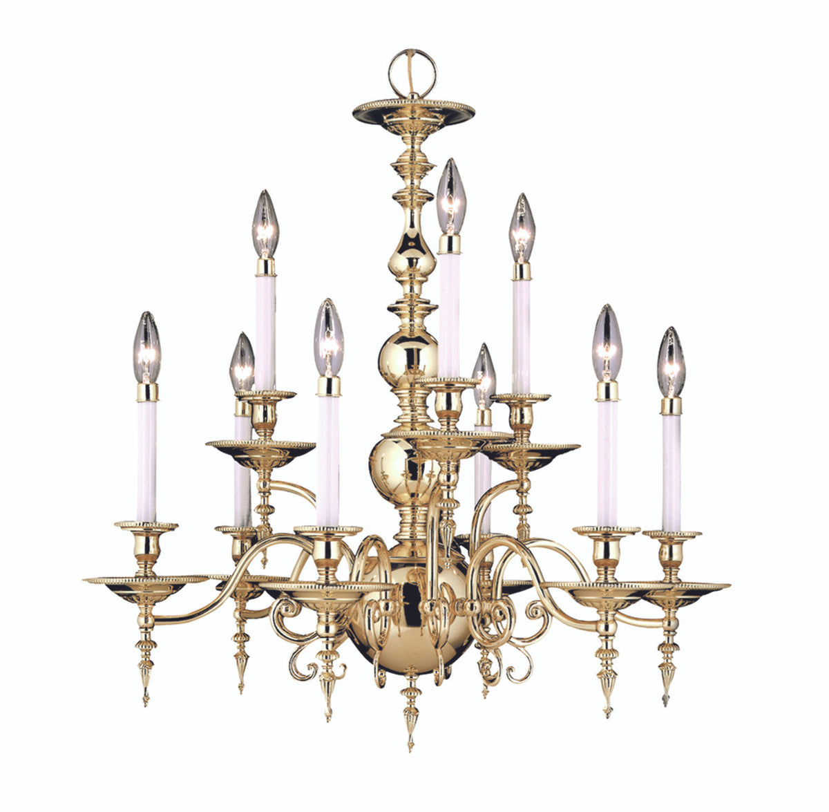 Kensington Chandelier, 9-Light, Polished Silver, 28"W (7449 PS R8MP)
