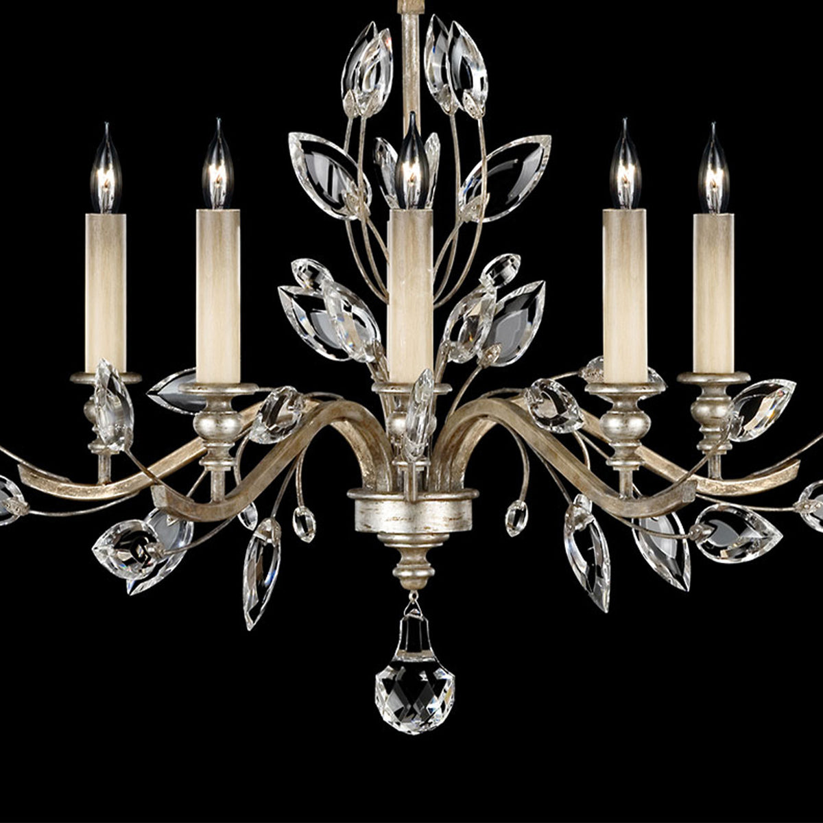 CRYSTAL LAUREL 32" W Round Chandelier