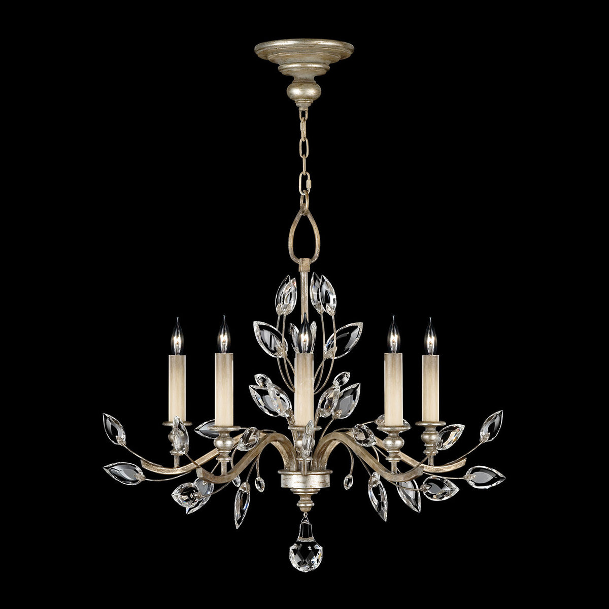 CRYSTAL LAUREL 32" W Round Chandelier