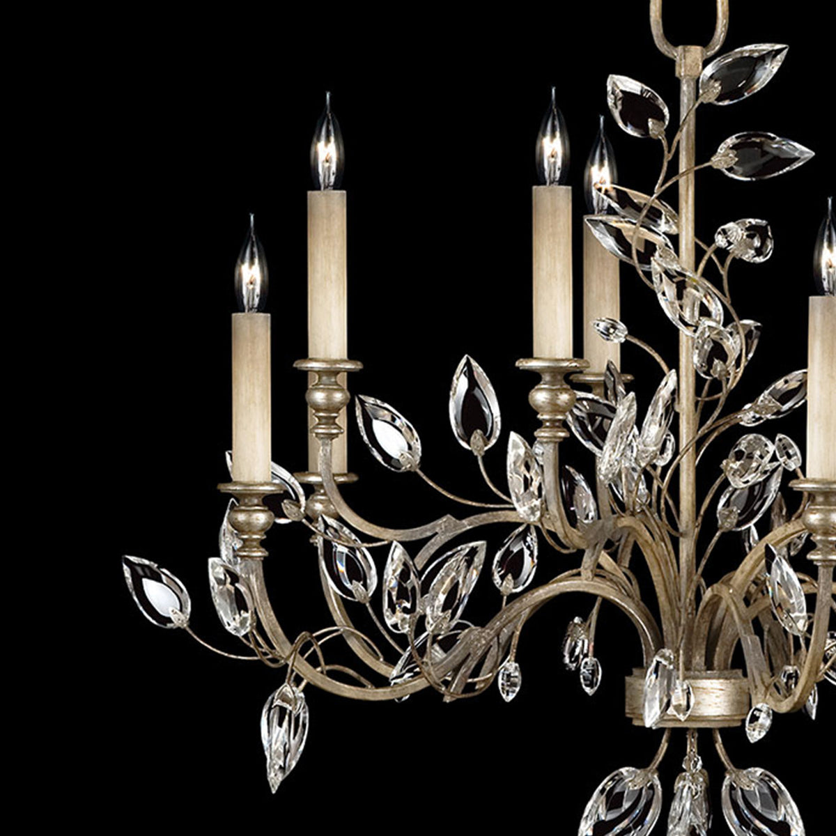 CRYSTAL LAUREL 43" W Round Chandelier