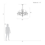 CRYSTAL LAUREL 43" W Round Chandelier