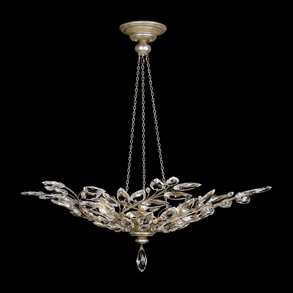 CRYSTAL LAUREL 47" W Round Pendant