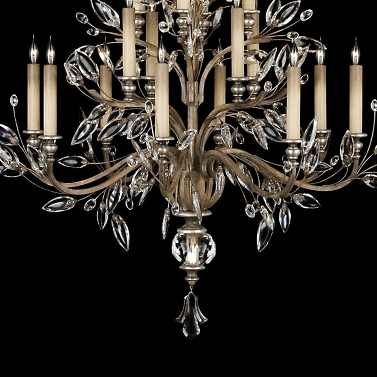 CRYSTAL LAUREL 45" W Round Chandelier