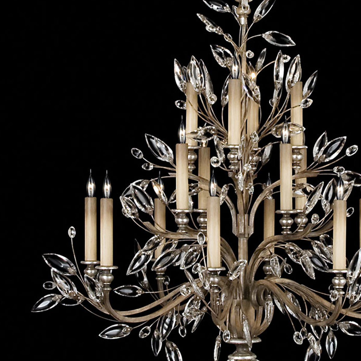 CRYSTAL LAUREL 45" W Round Chandelier