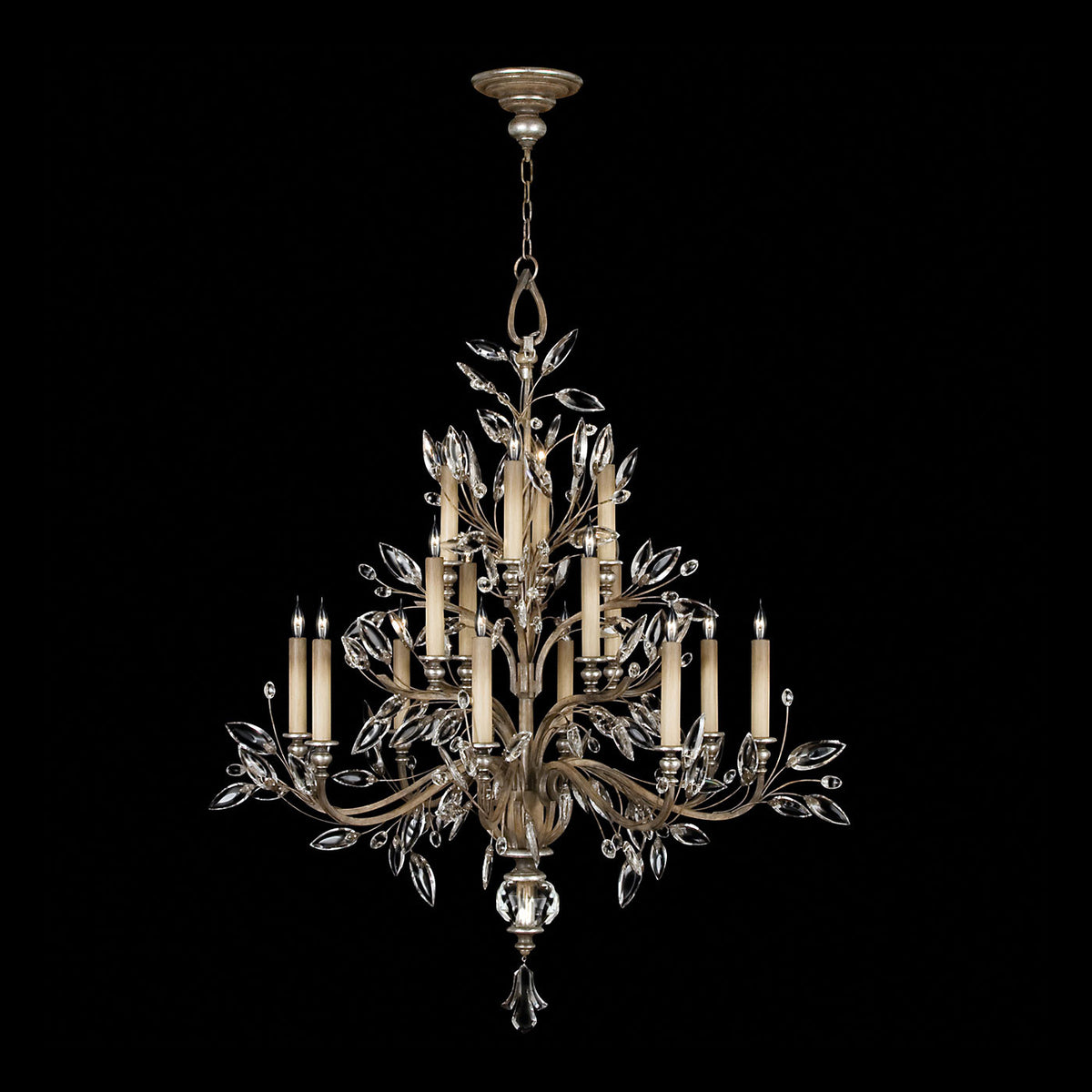 CRYSTAL LAUREL 45" W Round Chandelier