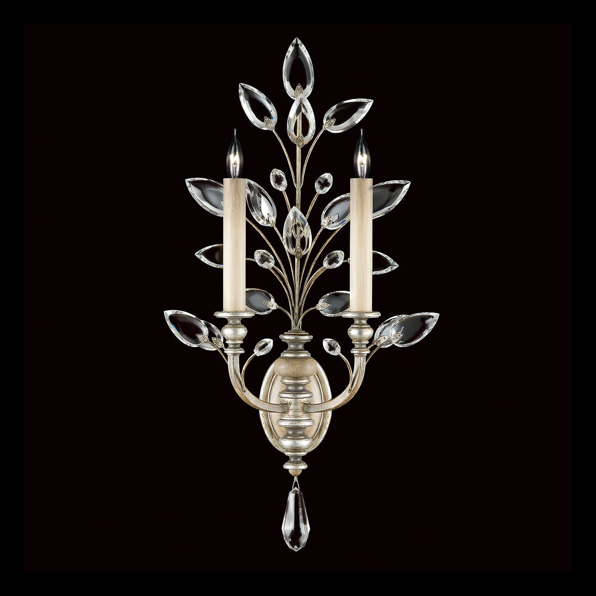 CRYSTAL LAUREL 28" H Sconce