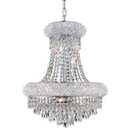 Chrome Eight-Light 16-Inch Chandelier with Royal Cut Clear Crystal