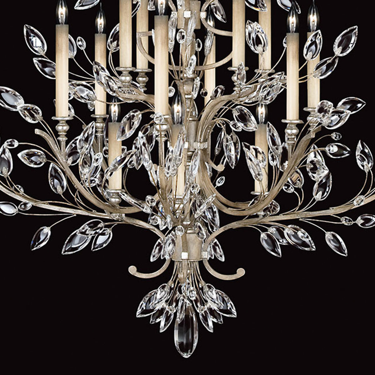 CRYSTAL LAUREL 57" W Round Chandelier