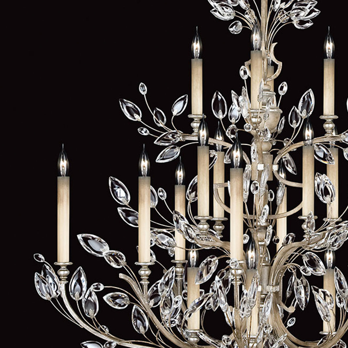 CRYSTAL LAUREL 57" W Round Chandelier