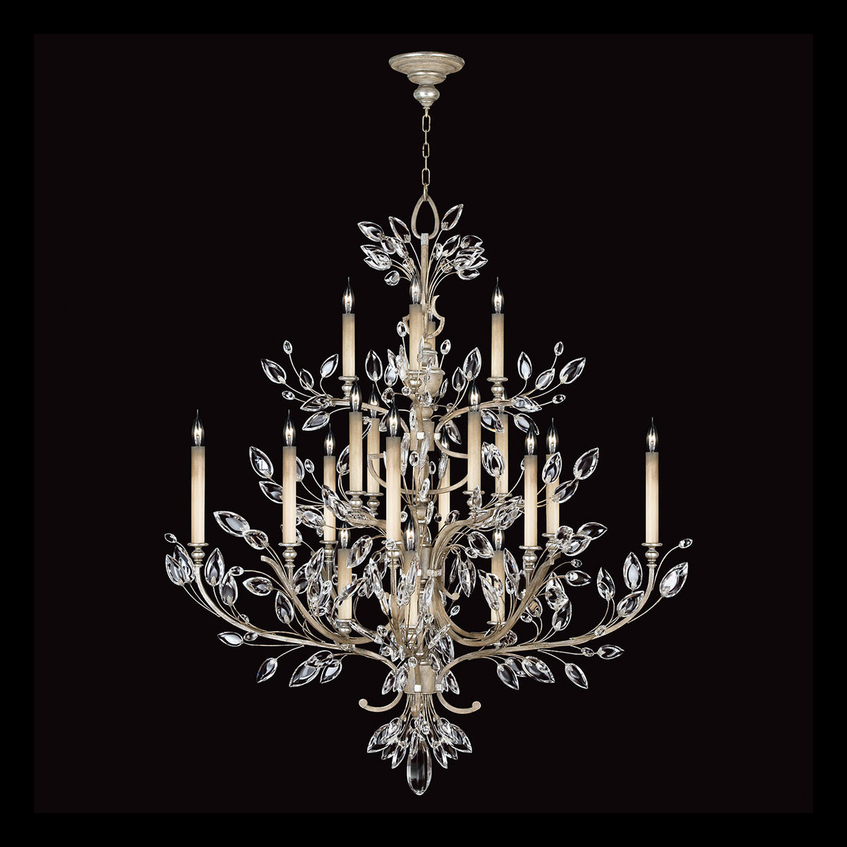 CRYSTAL LAUREL 57" W Round Chandelier
