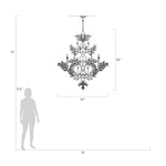 CRYSTAL LAUREL 57" W Round Chandelier