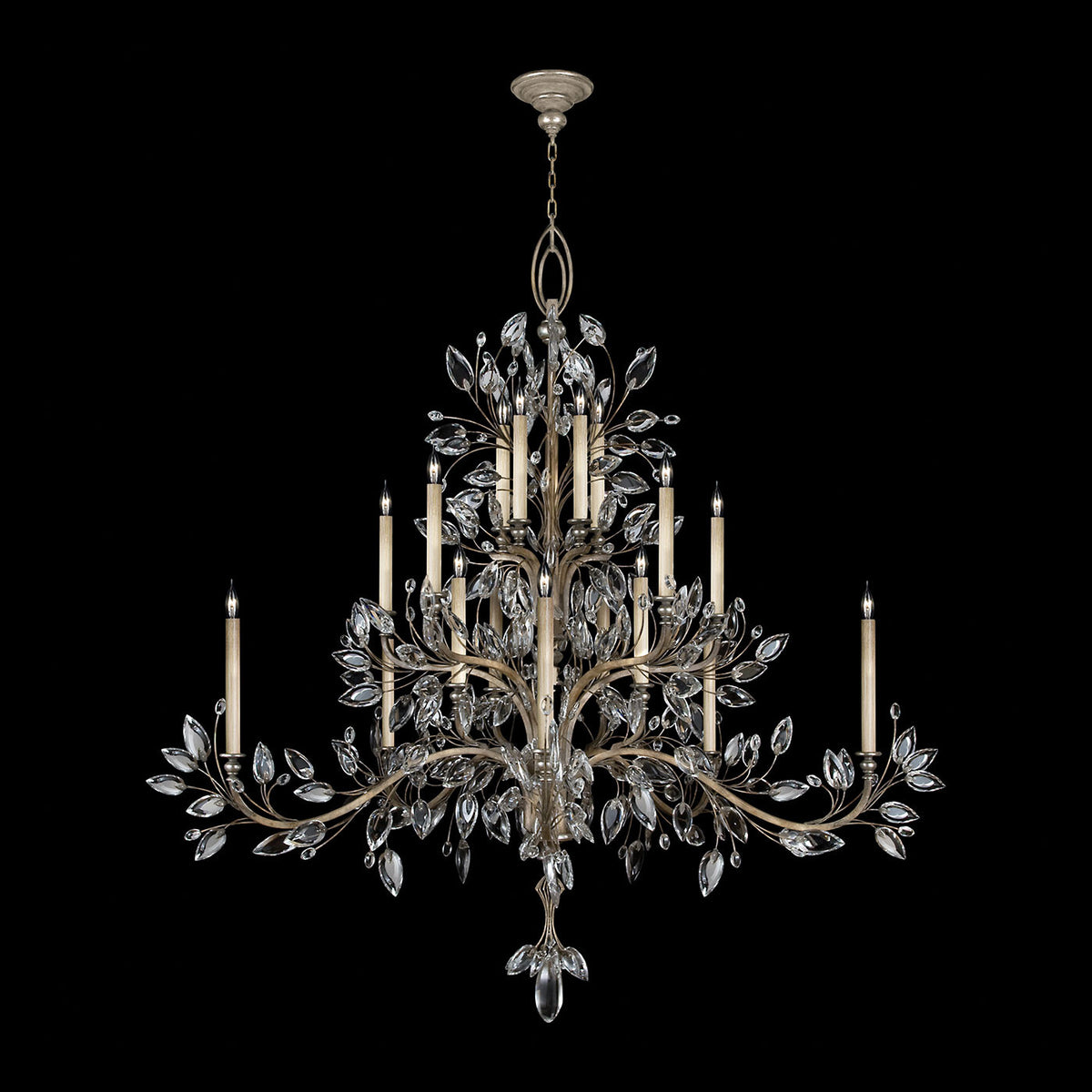 CRYSTAL LAUREL 75" W Round Chandelier