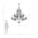 CRYSTAL LAUREL 75" W Round Chandelier