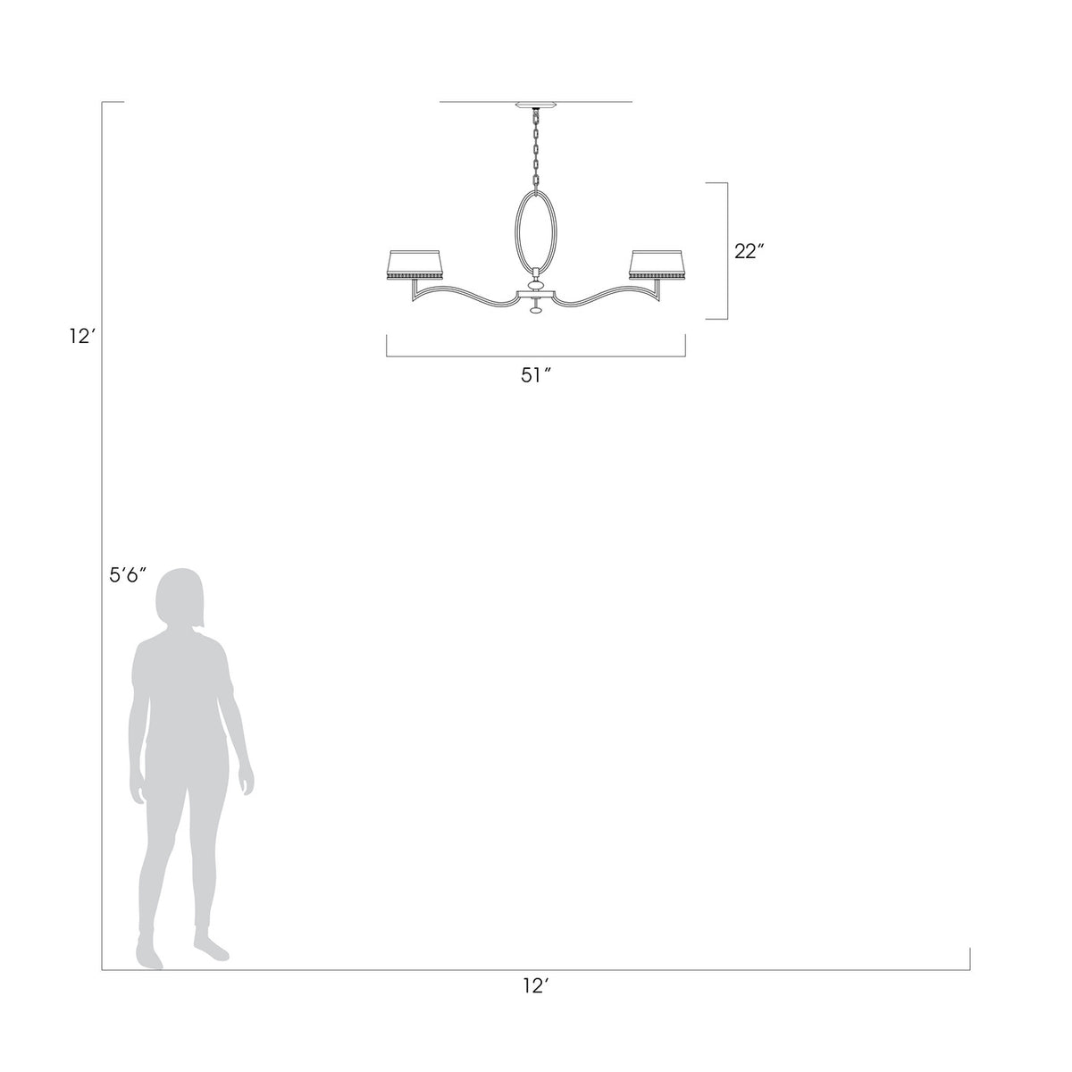 ALLEGRETTO 51" W Round Chandelier