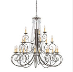 21 Light Clear Swarovski Crystal Chandelier