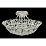 Schonbek Tiara New Heirloom Silver 17-Light Clear Spectra Crystal Semi-Flush Light, 30W x 19.5H x 30D